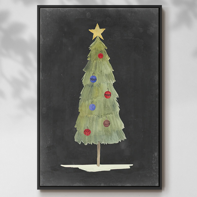 Lueur de Noël II, H 41 po x l 27 po x P 1,5 po, Noir
