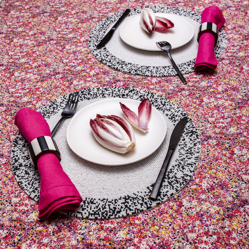 Splatter Placemats, Black/White