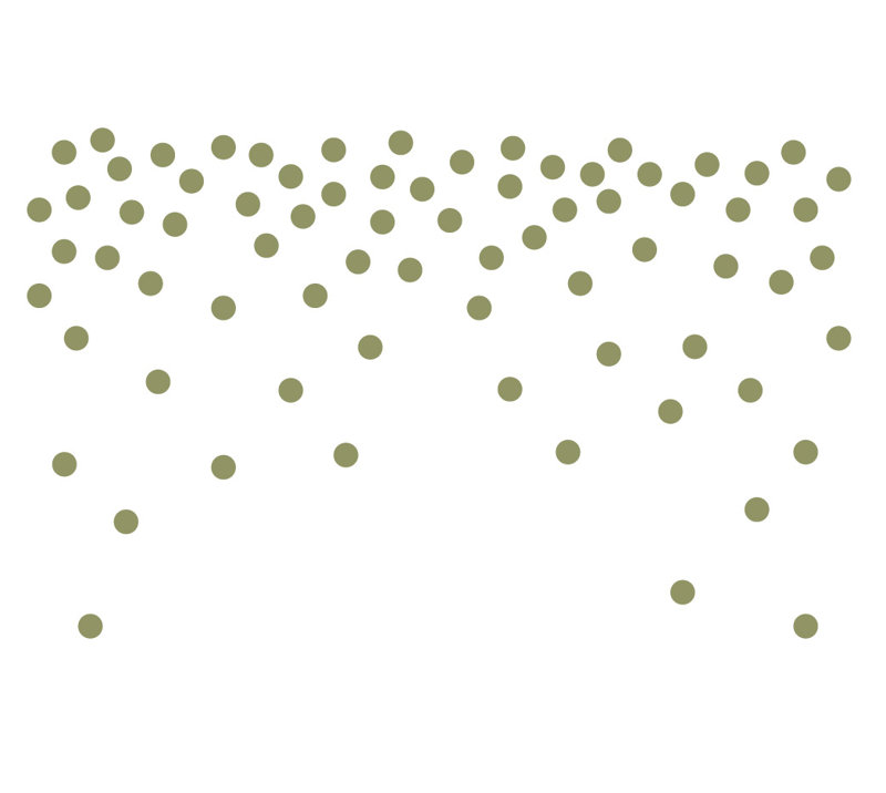 Adhésif décoratif à pois, Olive, H 24 po x l 39 po x P 0,01 po