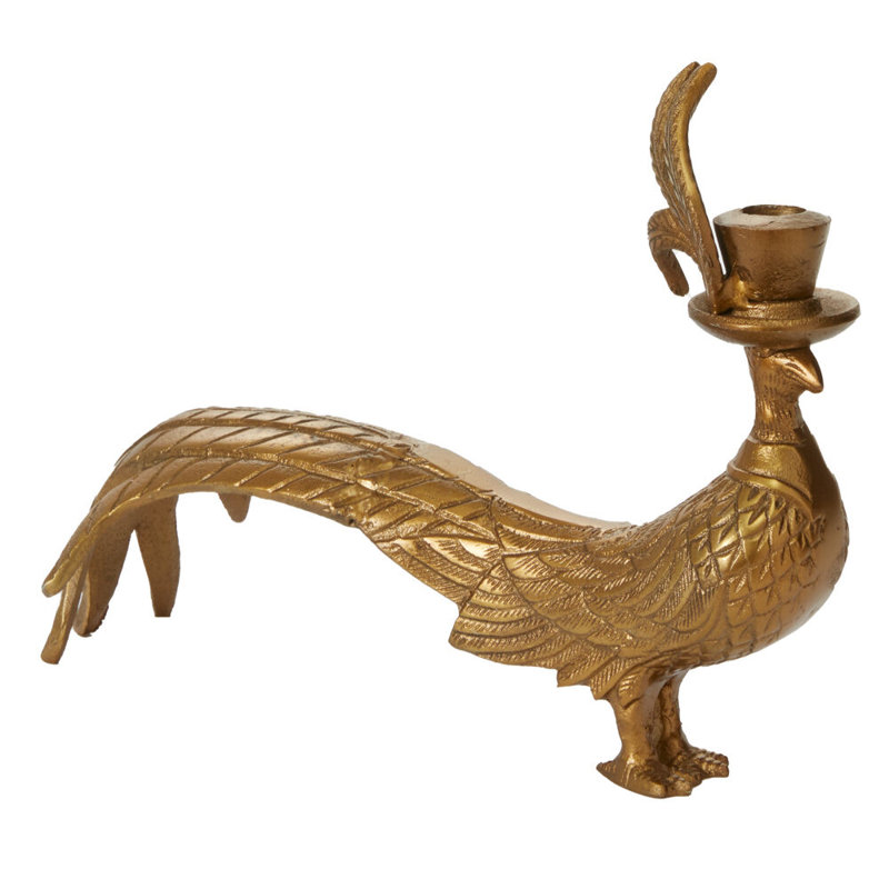 E+E Pheasant Candlestick Emerson, 13"x 4.75"x 10"