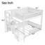 Lit superposé double au-dessus d'un lit double avec escalier de rangement-1335030089