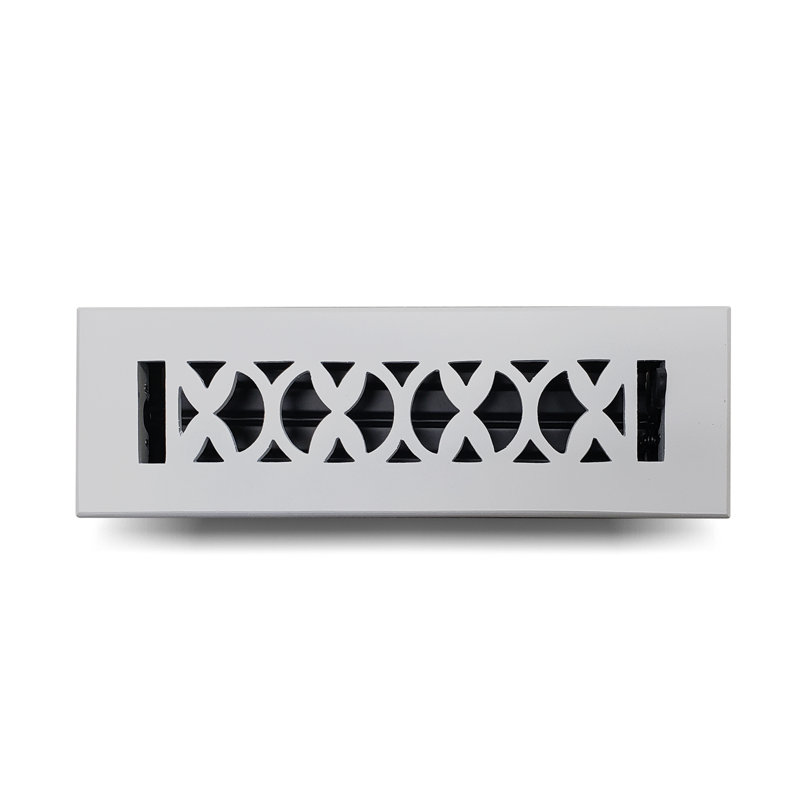 Grille de plancher en métal, Blanc