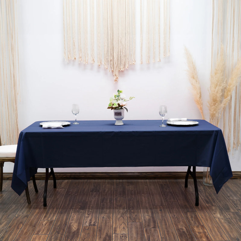 Rouleaux de nappe en plastique jetables, BLEU MARINE