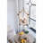 Chandelier  - 4  - Light Wood, Hanging Light Fixture With Adjustable Chain Function
