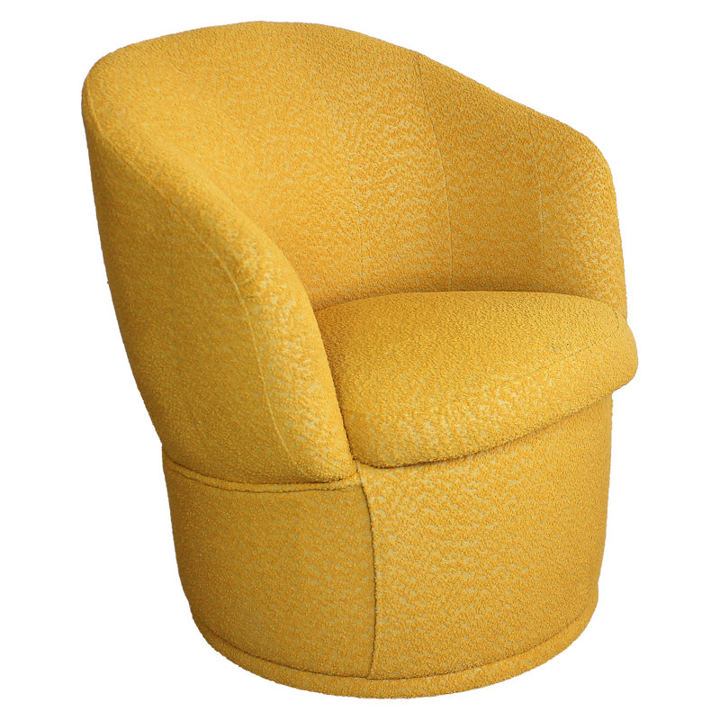 Fauteuil de 25,5 po Kirbyville, Mélange de polyester jaune