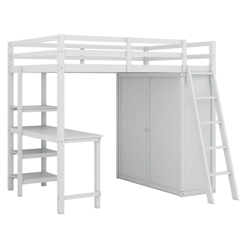 Lit mezzanine avec armoire et bureau Hammersley