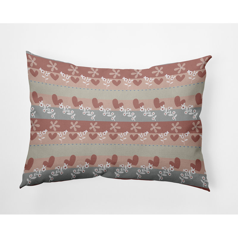 Floral Reversible Throw Pillow, 14" H x 20" W, Rectangle