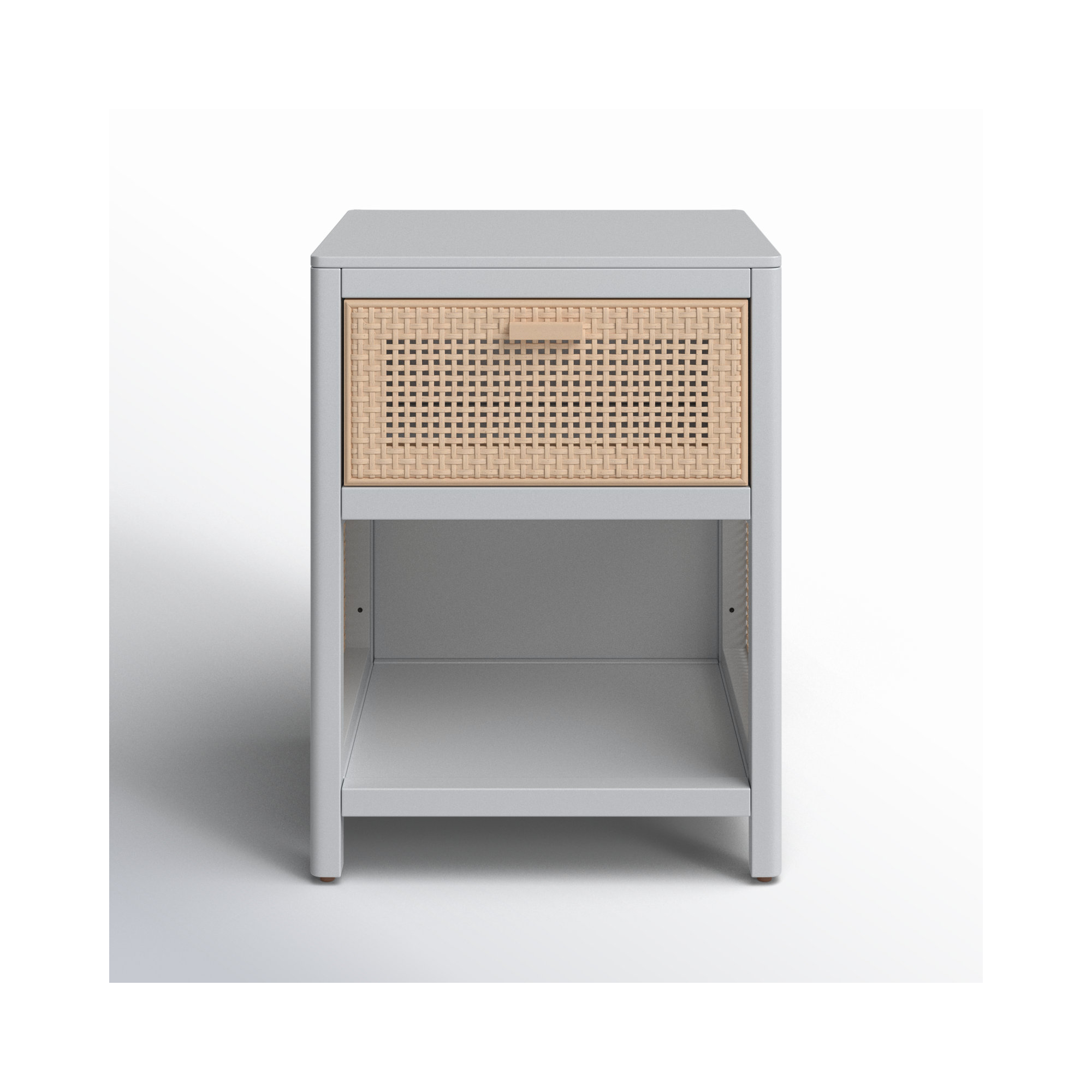 Epaulette Nightstand, Gray