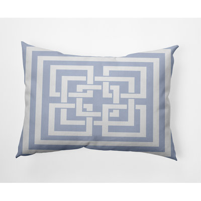 Greek New Key Geometric Reversible Throw Pillow