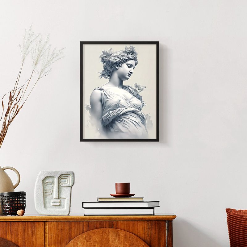 WOMEN Series III - reproduction encadrée de qualité supérieure - prête à être accrochée - aucun clou requis, Noir