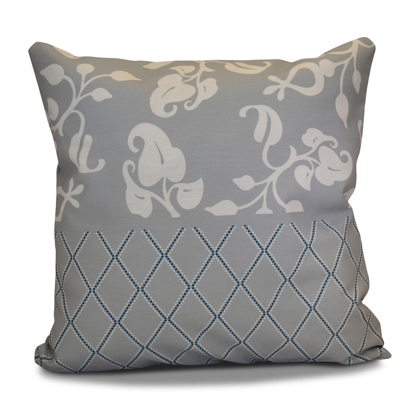 Housse de coussin décorative carrée et insert, H 20 po x l 20 po, Gris