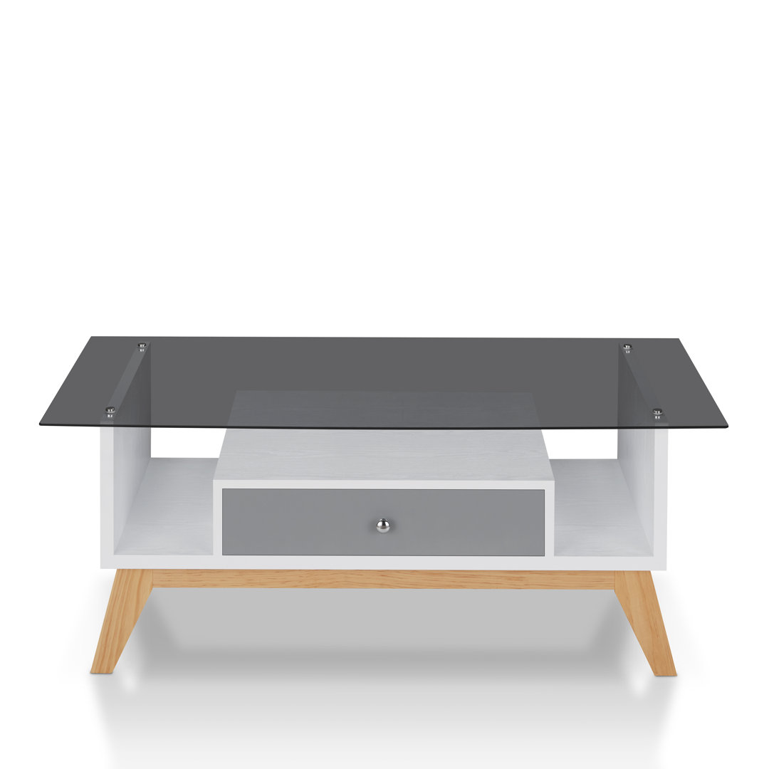 Levi 4 Legs Coffee Table with Storage Brayden Studio® 