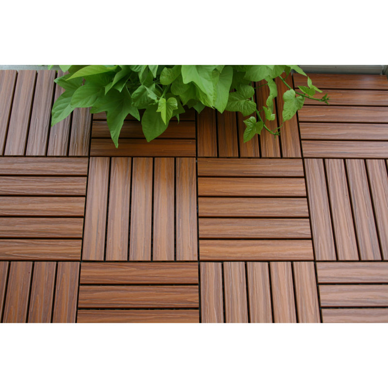 Carreau de terrasse en plastique brun clair 12 "x 12"