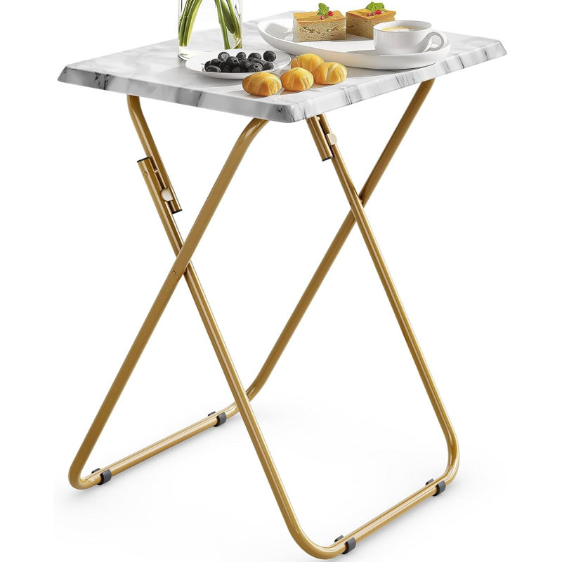 Table-plateau pliable sans assemblage, robuste pour canapé et lit, idéale pour les collations et les repas