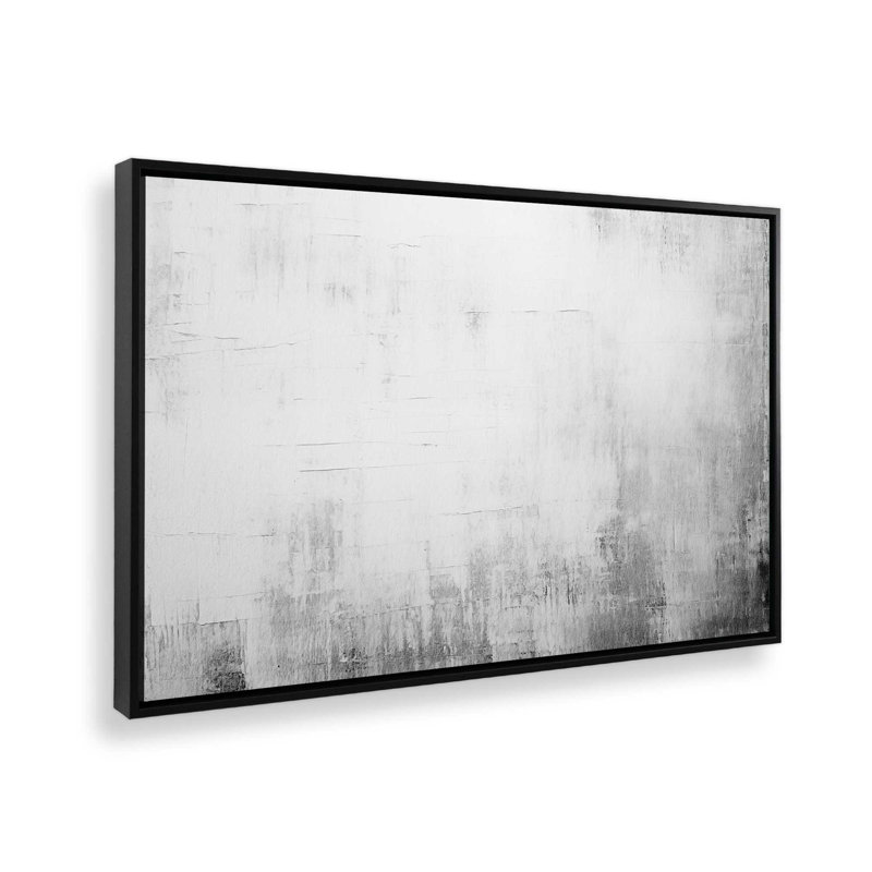 Toile roulée Silent White II, H 8,75 po x l 12,75 po x P 1,75 po, Cadre noir satiné