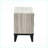 Rustic Cream Oak Nightstand with Faux Marble Top &amp; Wood Frame