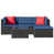 Black Frame/Blue Cushion