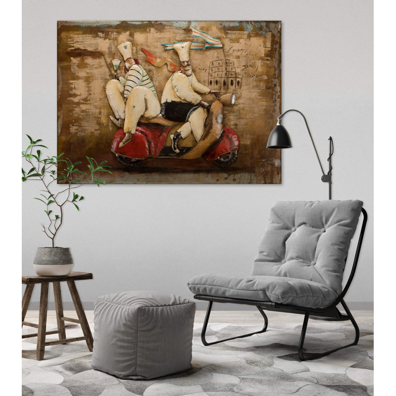 Handmade Traditional Transportation Wall Decor on Metal