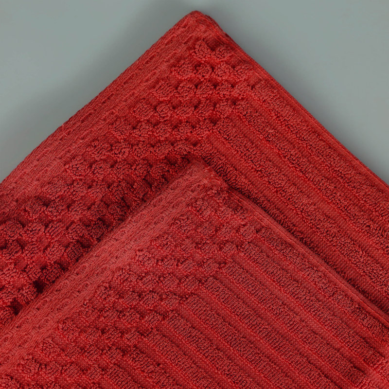 Ensemble de draps de bain en coton à bordure très damée et très absorbante en coton de yaholo, Bourgogne