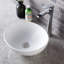 Lavabo de salle de bain à vasque ovale en céramique blanche