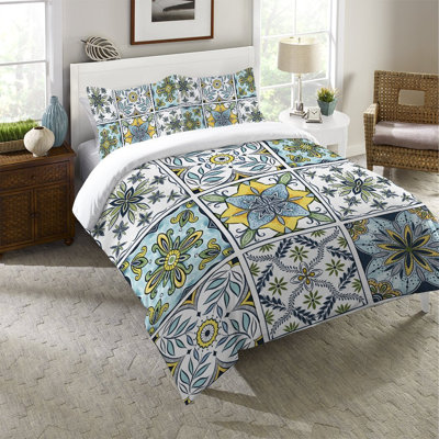 Édredon Blue Sunrise Medallion par Laural Home