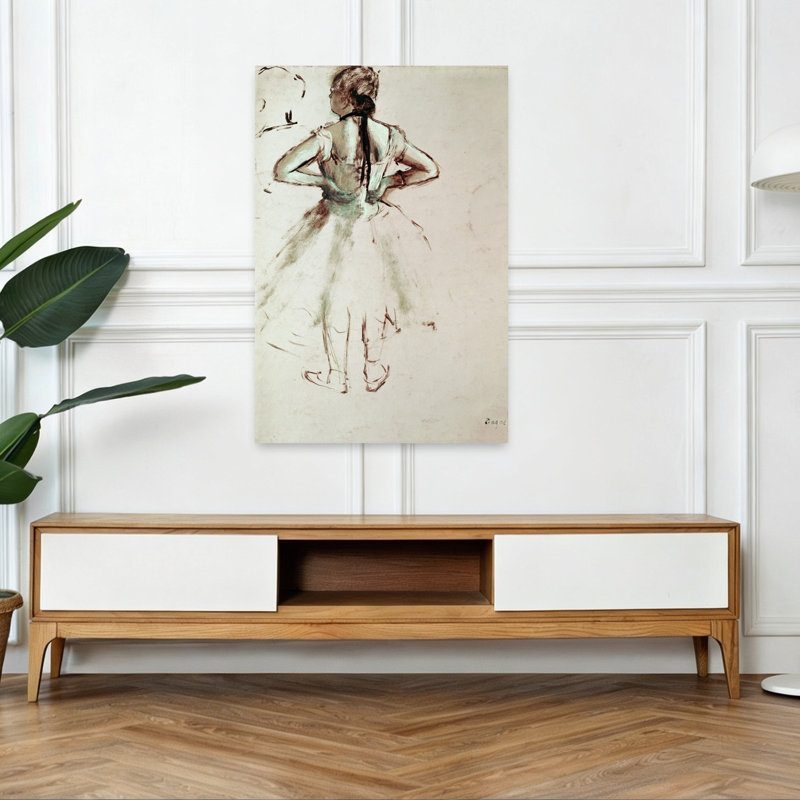 Danseuse vue de l'arrière - Affiche murale abstraite contemporaine, H 48 po x l 32 po