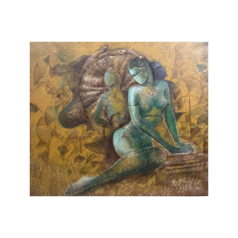 Jeevan Chakra | Acrylic On Canvas | By Mona Kapoor | Wall Décor