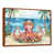 Toile avec cadre flottant brun