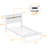 Cerridwen Twin Platform Metal Bookcase Storage Bed With RGB LED Lights And Charging Station-102629369