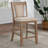 Upholstered Counter Stool with Solid Wood Frame