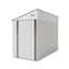 Remise de rangement en métal blanc 4 * 8Ft avec porte latérale à charnière simple, bonne ventilation, pour les dortoirs de chantiers de construction dans les projets de chemins de fer à grande vitesse