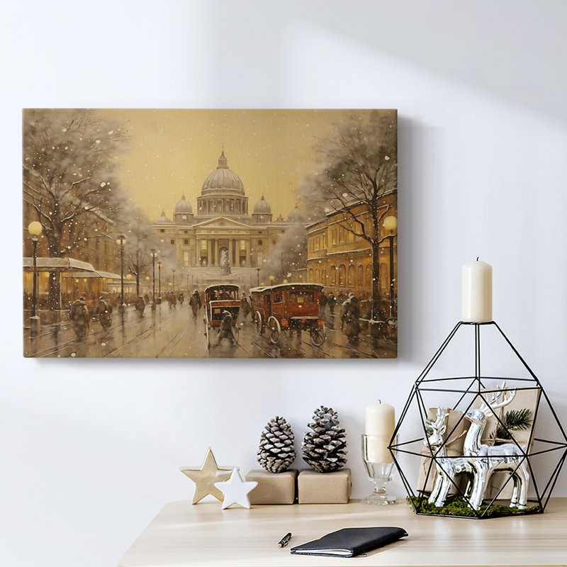 Christmas Holiday Arts - Toile tendue avec châssis, H 24 po x l 36 po