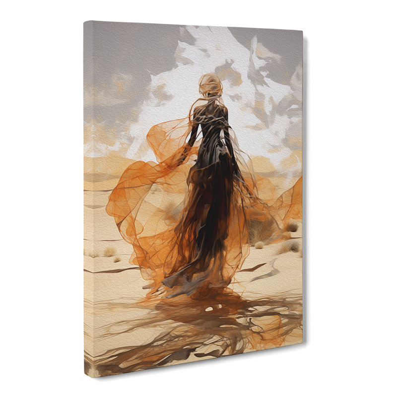 Desert Gestural - Wrapped Canvas, 50cm H x 35cm W x 3cm D