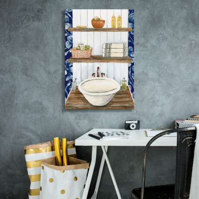 «Bold Bathroom 2» par Yvette St. Amant, art mural sur toile
