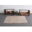 Tapis décoratif vintage turc mauve parfait pour ajouter une touche antique à votre chambre à coucher