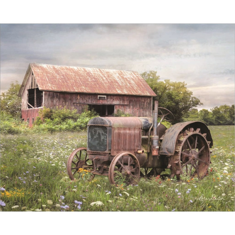 «Clayton Tractor» par Lori Deiter, art mural sur toile