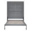 Lit gris avec tablettes et unité de rangement murale. Space Solution For Everyplace. Fabriqué à partir de contreplaqué. Confortable - absorbant les lattes du matelas. Option pliable Max 6 po. Aide à l'assemblage disponible