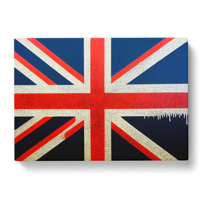 Painted Union Jack Flag Vol.3 Abstract - Wrapped Canvas