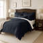 Ensemble de couvre-lit en coton bleu marine Elsie 6 pièces-115684593