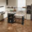 Extendable Island Console Table, Cabinets, Drawers for Dining Room - Black