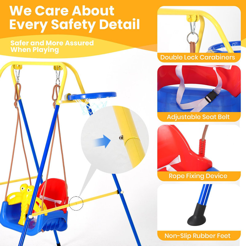 Idealhouse Galvanised Steel Swing Set with