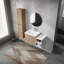 Meuble-lavabo moderne avec lavabo et armoire latérale - 36 po de rangement mural-130431061