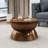 Ageliki Drum Iron Coffee Table with Lipped Tray Top-1536098644