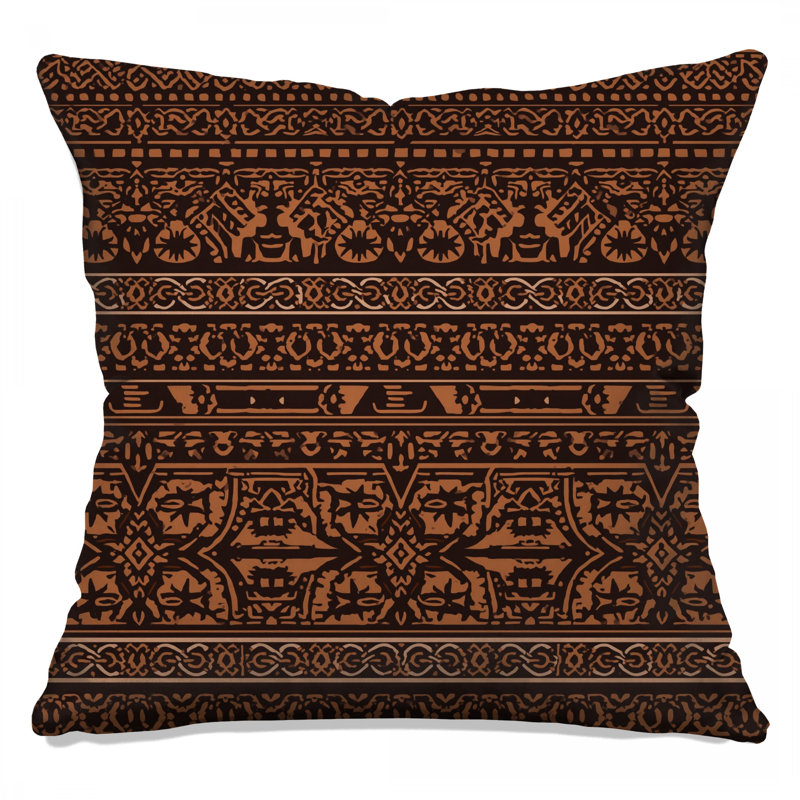 Coussins Intricate Brown, 20 x 20 inches