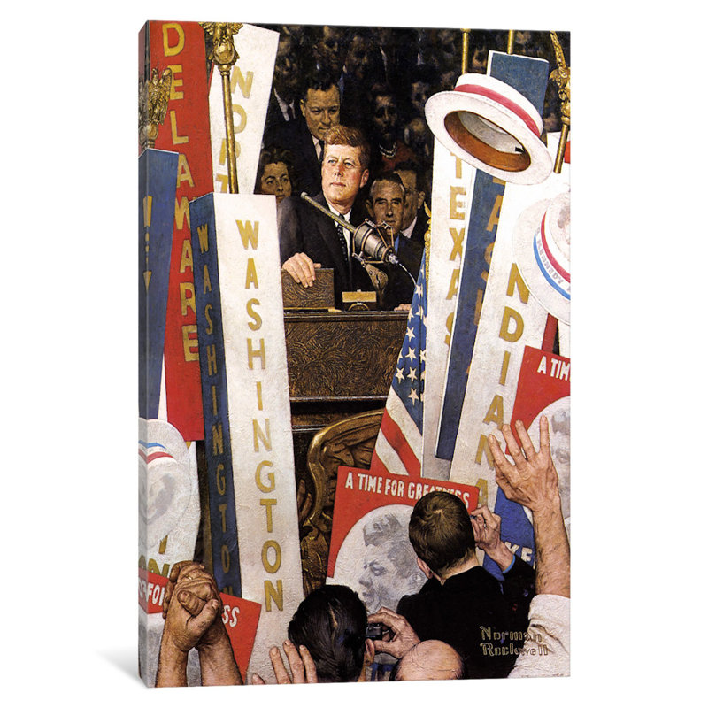 «A Time for Greatness» par Norman Rockwell, impression sur toile tendue, H 12 po x l 8 po x P 0,75 po