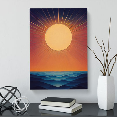 Ratana Sun In Watercolour - Wrapped Canvas