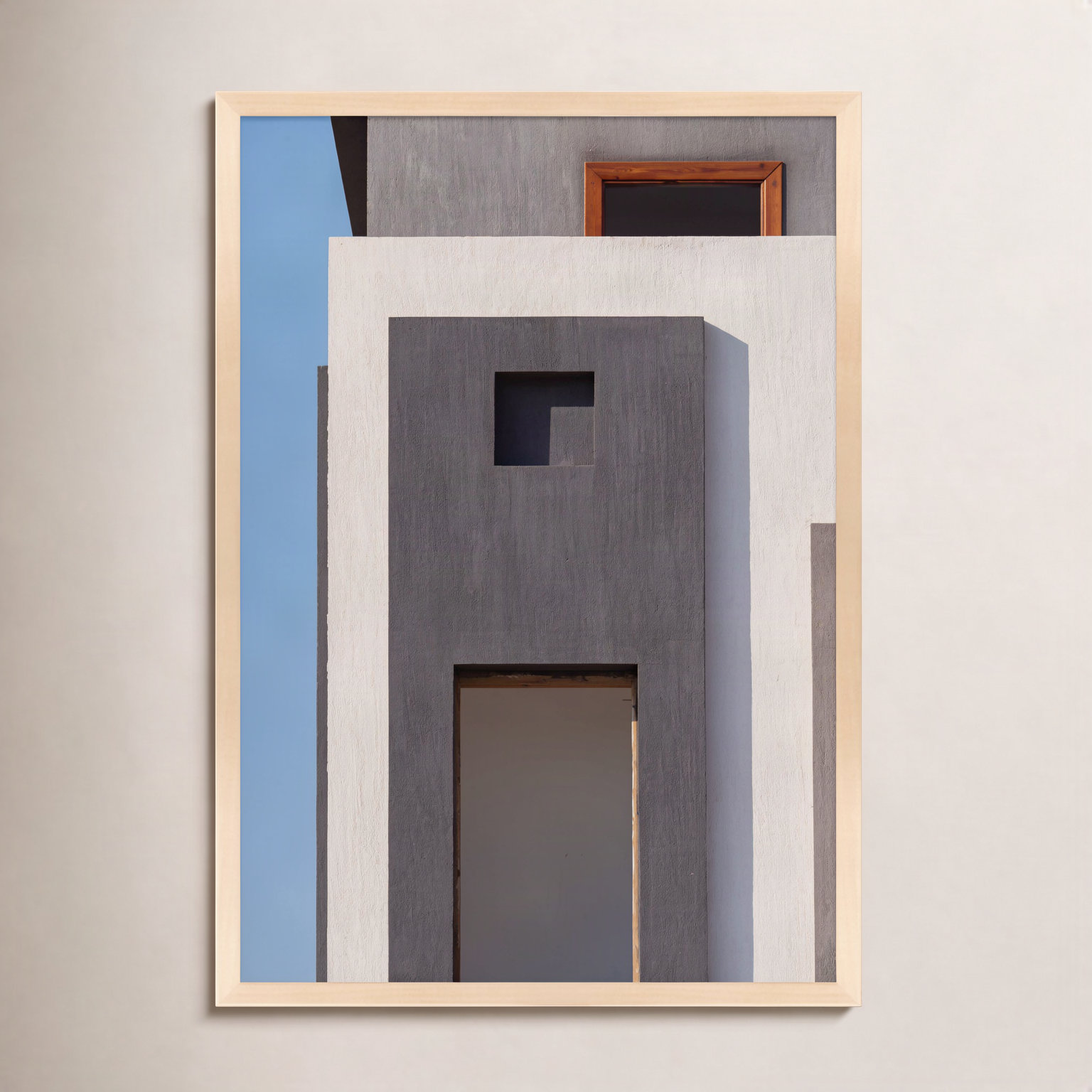 Blocks Print by Svetlana Smirnova, 38" H x 26.5" W, Maple