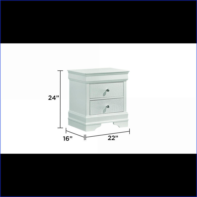 Table de chevet moderne à 2 tiroirs Blaze