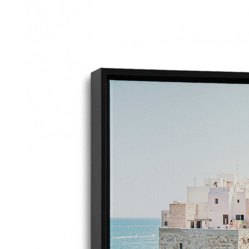 Impression sur toile tendue Ocean's Edge II, H 24,75 po x l 36,75 po x P 1,75 po, Cadre flottant noir satiné