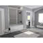 Newport Series Framed 48'' - 48'' W x 58'' H Sliding Framed Tub Door with Glass-17920943-17920945
